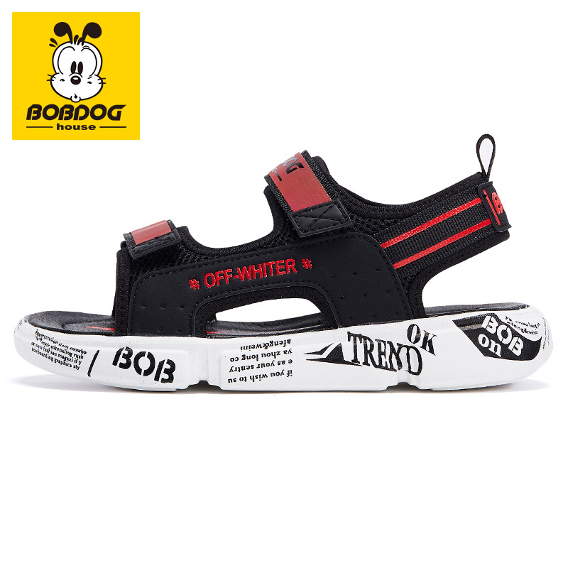 BOBDOG HOUSE巴布豆儿童凉鞋2019夏季男童时尚女童小学生软底沙滩鞋T9231