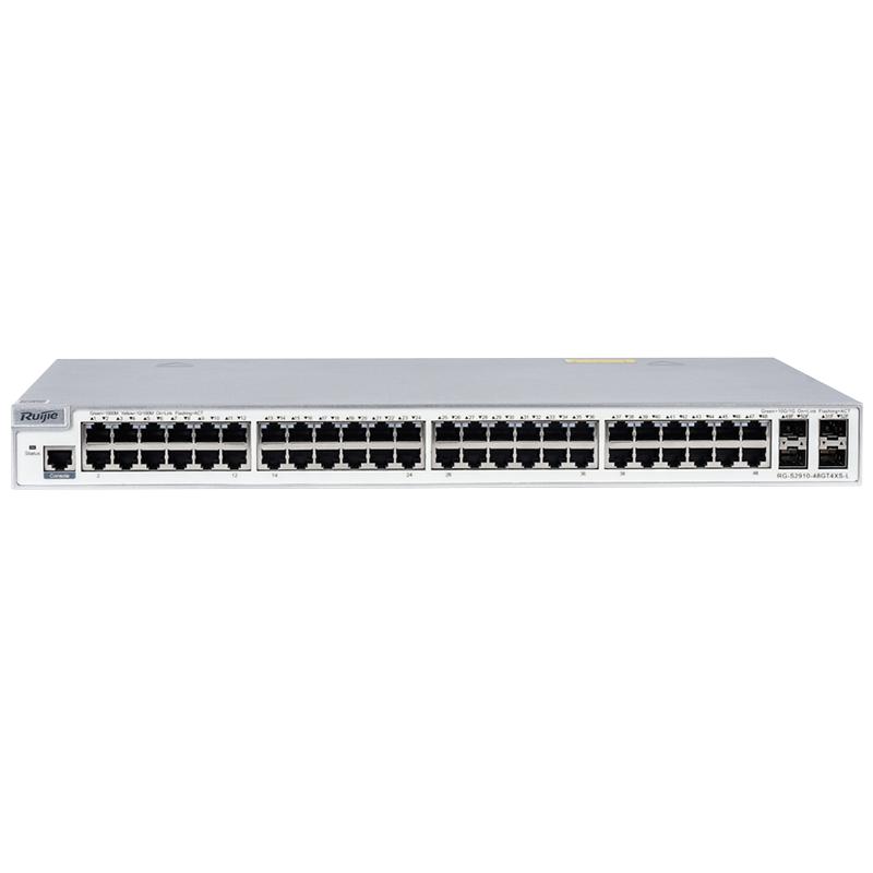 行业设备下架 锐捷(Ruijie)48口交换机 RG-S2910-48GT4SFP-L 黑色