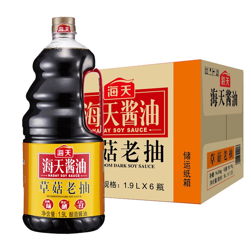 海天 1.9L 草菇老抽酱油高清大图