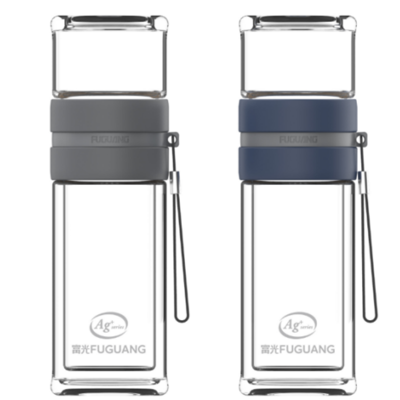 富光 G1609 紫金银离子抗菌泡茶师玻璃杯240ml(单位:个)颜色随机发货