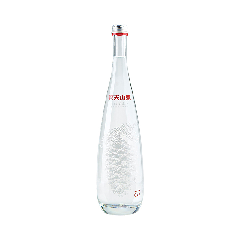 农夫山泉天然矿泉水(玻璃瓶)750ml* 8瓶 整箱(图案随机)