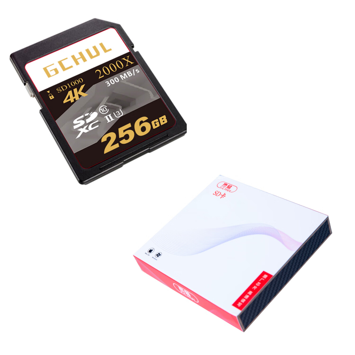 杰储(GCHUL) SD1000 256G SD卡 存储卡 (计价单位:张) 灰色高清大图