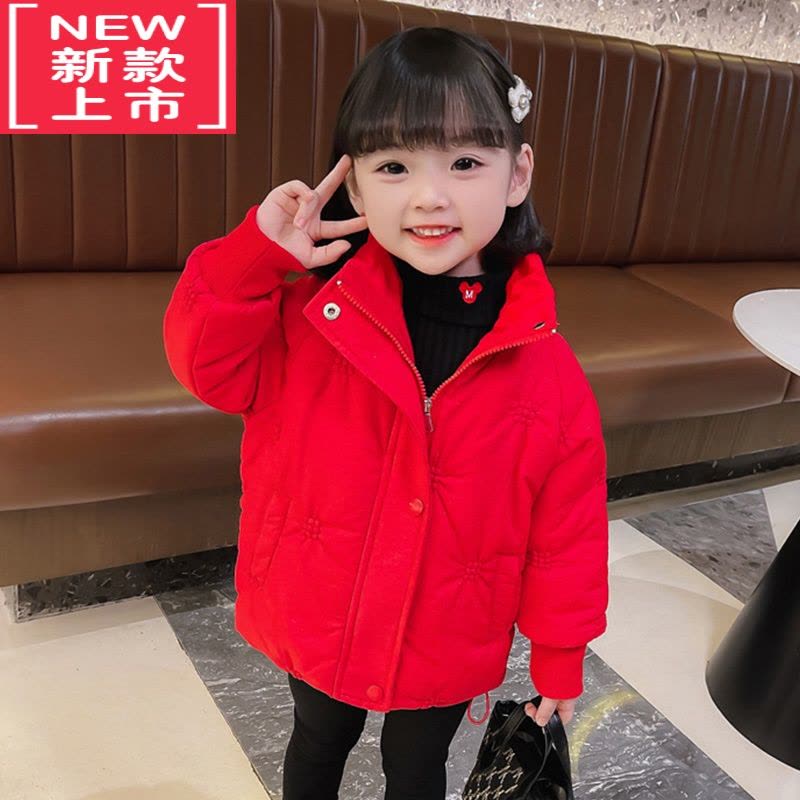 可莉允女童棉服外套秋冬季女孩宝宝洋气加厚小童棉衣棉袄冬装冬款儿童装图片