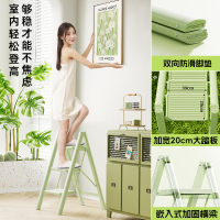 奥鹏不蕉绿梯子家用折叠伸缩加厚多功能楼梯三四步爬梯室内小梯凳人字梯