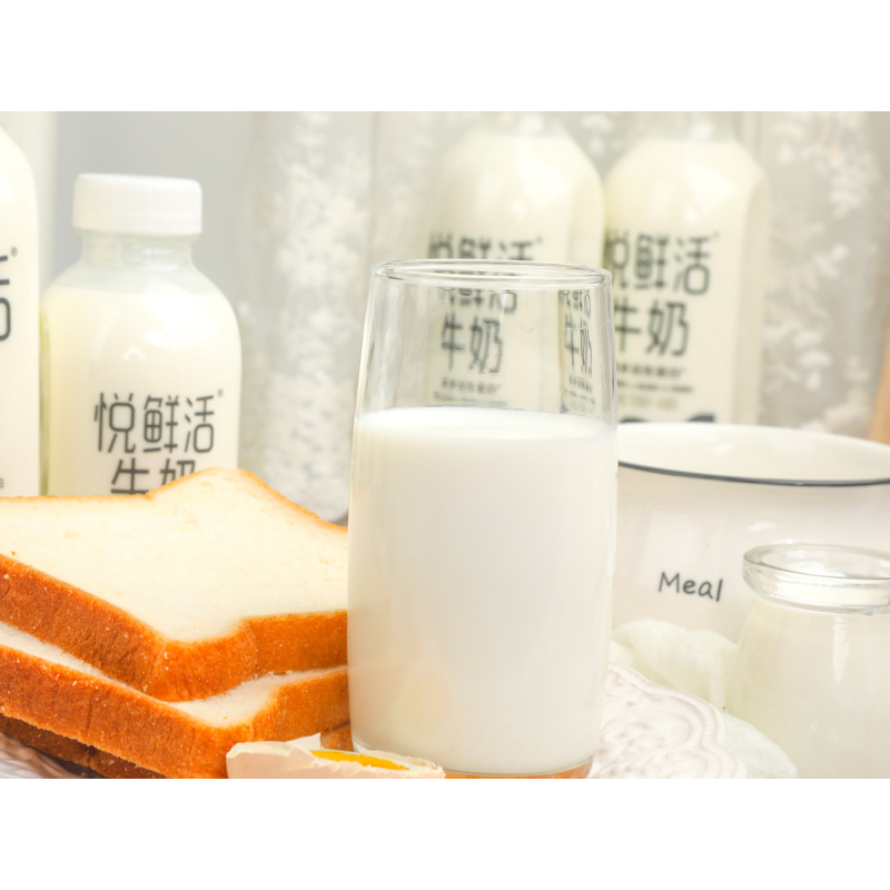 君乐宝 悦鲜活全脂牛奶低温冷藏鲜奶纯牛奶450mL*5瓶