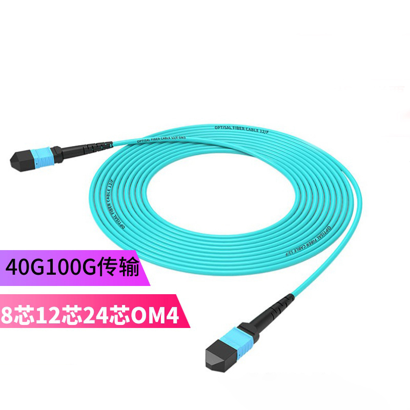千天(QANTOP)光纤跳线 OM3万兆多模 40G光模块用集束光纤线 MPO-MPO母头12芯QT-GXTX429