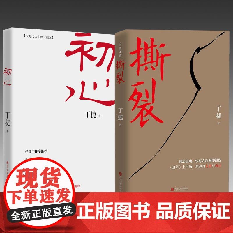 正版书籍 两本套装 初心+撕裂 现实主义 反腐败 不忘初心牢记使命专题教育图书 丁捷著 反腐倡廉图片
