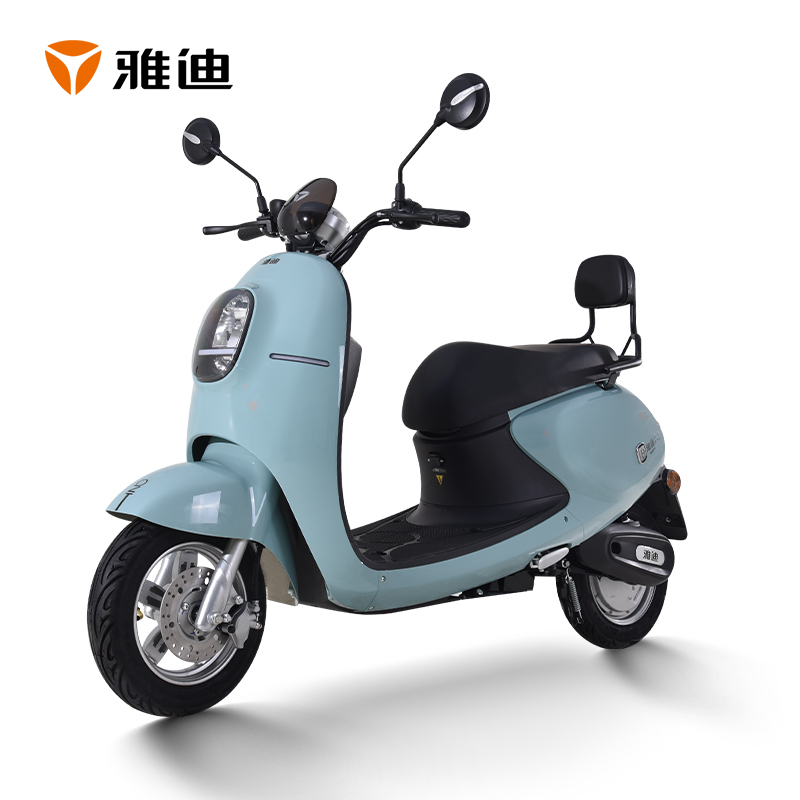 雅迪(yadea)新款 电动车米迪时尚小龟王代步车电动轻便摩托车自行车电瓶车 米迪都市版60V20AH铅酸[蓝色]