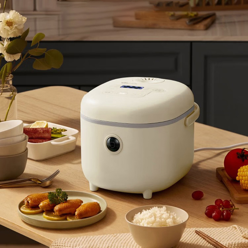 小熊电饭煲3L乳白色小容量智能预约定时保温蒸饭器DFB-B30R1高清大图