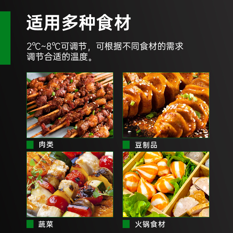 意黛斯(YIDAISI)串串柜展示柜冰箱大容量烧烤串串凉菜商用菜品展示柜冷藏保鲜柜点菜柜YDS-CCG25 2.5米双机高清大图