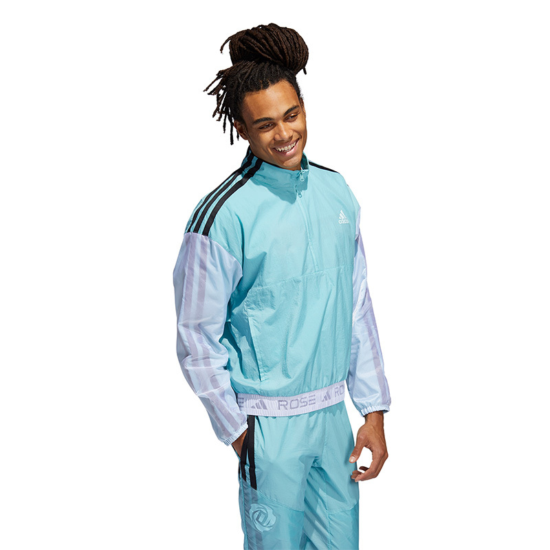 adidasroselwanorak篮球运动夹克外套男款天蓝色gv4651
