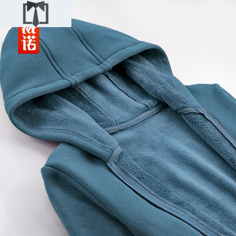 裁诺加绒卫衣女秋冬新款连帽开衫运动加厚外套抓绒拉链宽松上衣卫衣