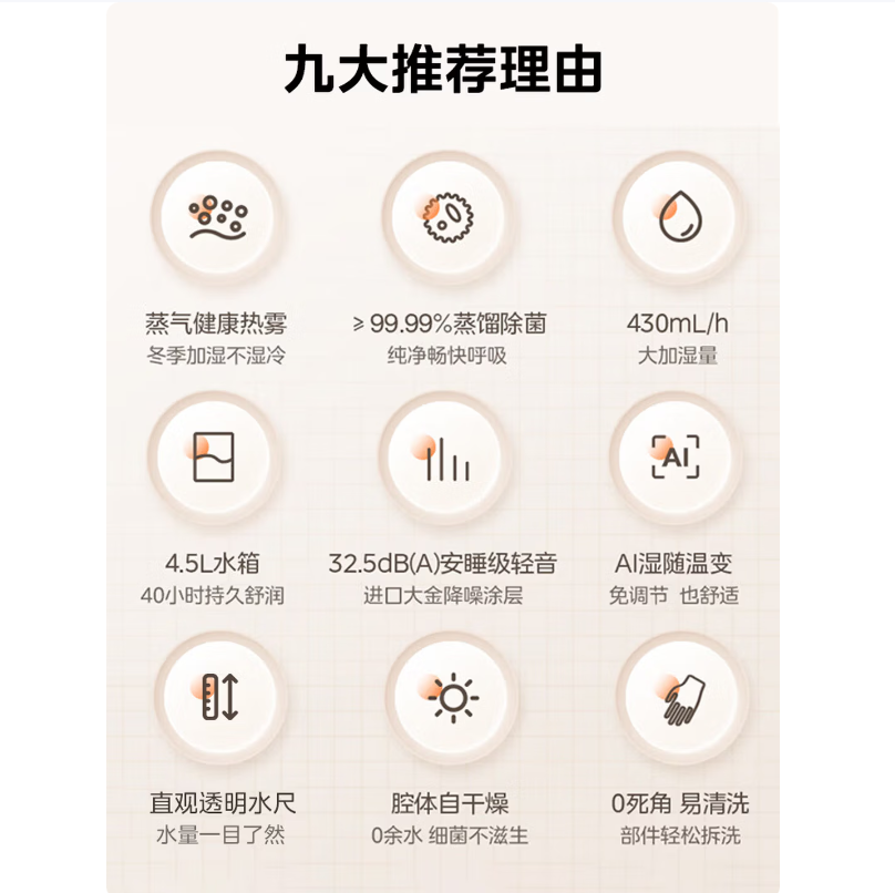 美的智能静音加湿器高清大图