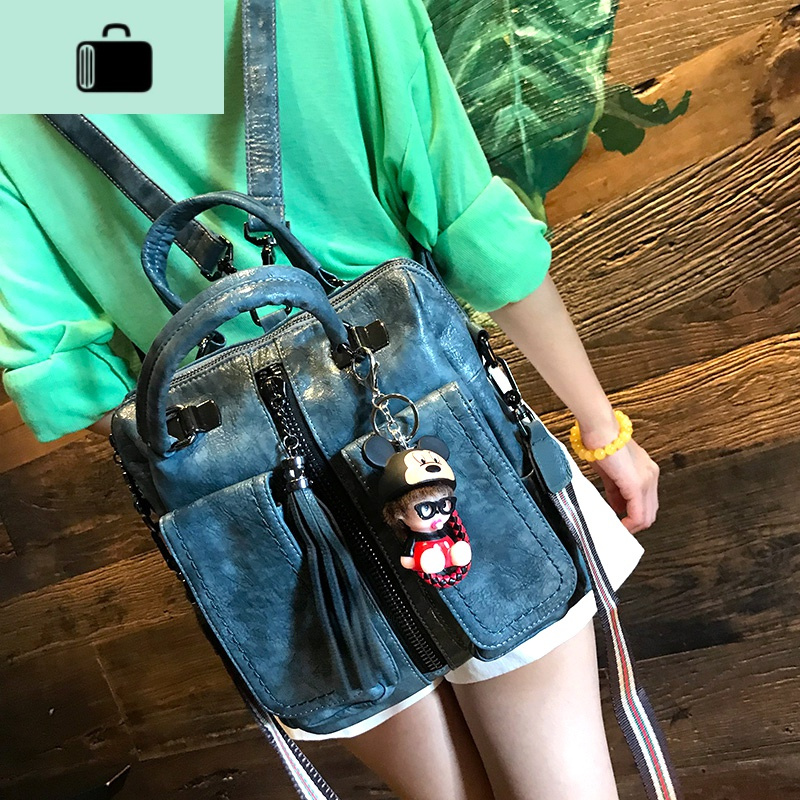 手提包女2020新款多用包软皮斜跨包韩版潮百搭休闲气质女士双肩包NEW LAKE