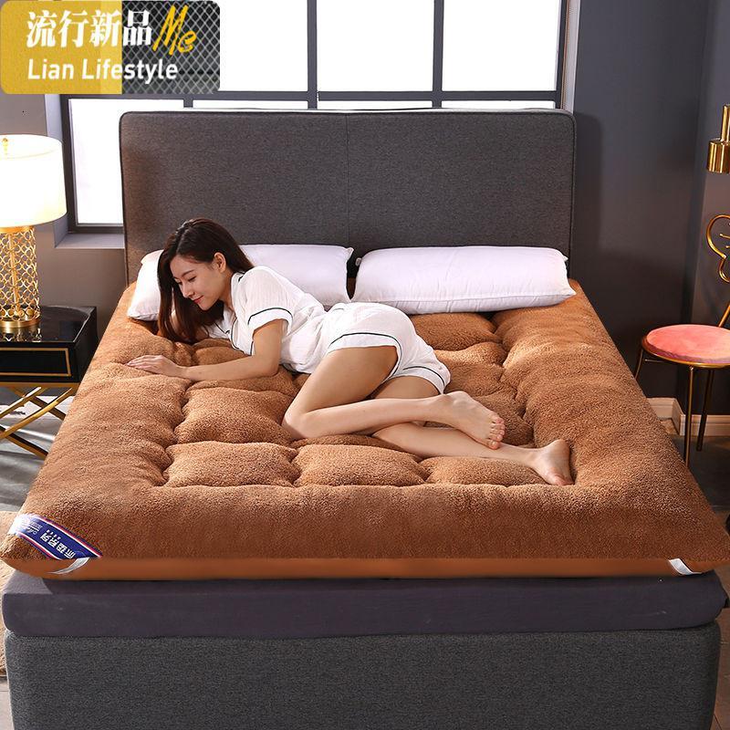 加厚保暖羊羔绒床垫冬季三秒速热单人双人学生宿舍床褥子软垫被 三维工匠