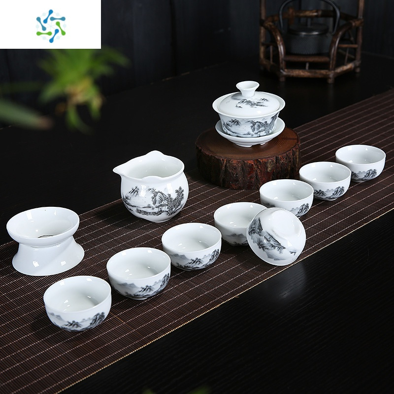 陶瓷功夫茶具雪花釉茶具套装茶具套装茶壶茶杯 沏茶壶