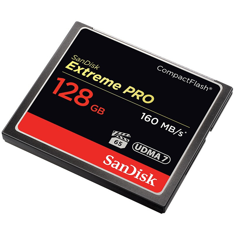 闪迪(SanDisk)128GB CF(CompactFlash) 存储卡 高级单反相机内存卡 UDMA7 4K高清大图