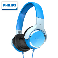 飞利浦（PHILIPS）TAKH301 头戴式儿童耳机 线控耳麦 学习耳机 低分贝 呵护孩子的耳朵 蓝色学习耳机视频网课