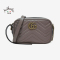 GUCCI/古驰 女士GGMARMONT系列牛皮双G单肩斜挎包448065奶茶色