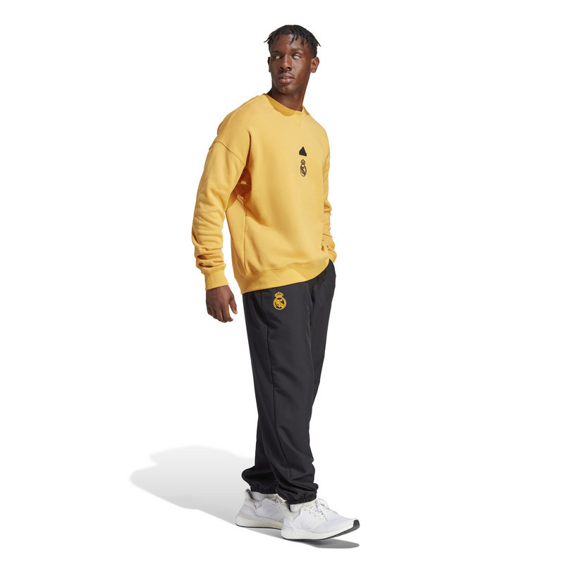 adidas阿迪达斯男装皇马足球休闲文化运动圆领套头卫衣HY0631