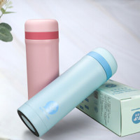 特百惠(Tupperware)茶韵保温杯350ml水杯男女士茶杯 304不锈钢保温壶便携杯子 雪绒粉
