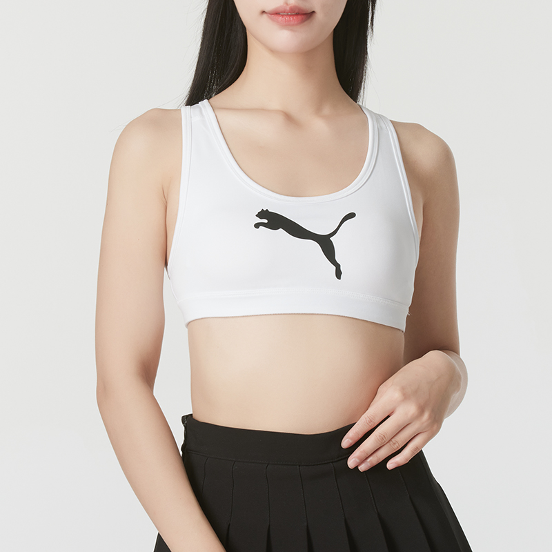 彪马（PUMA）女士内衣 新款跑步健身训练舒适透气运动内衣胸衣时尚Bra 525074-01 ZP XL 526429-52/白色