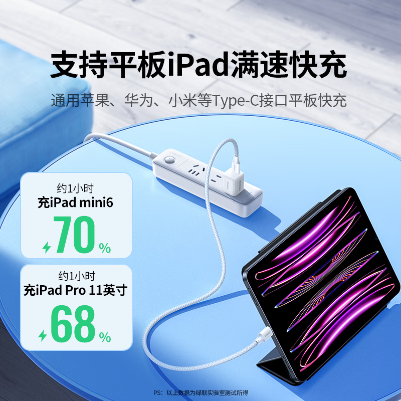绿联(UGREEN)苹果16/15充电线Type-C数据线双头PD60W快充c to c车载 2米高清大图