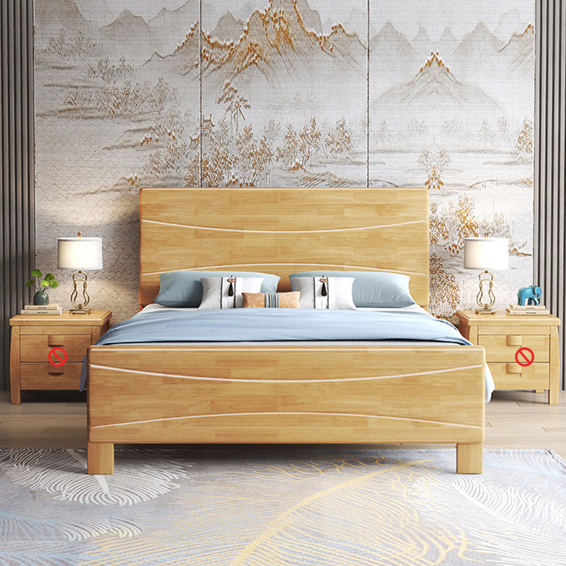 臻远ZY4022927榉木色实木床1.2米单人床高清大图