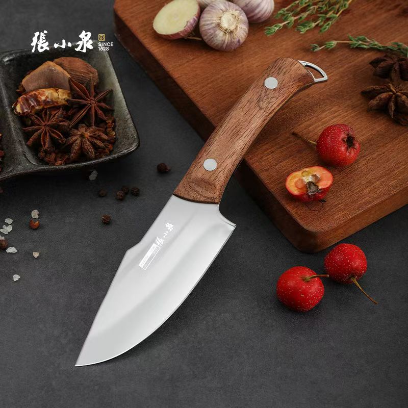 张小泉 墨染古韵锻打多功能料理刀具 剖鱼杀鱼切片刀 去骨专用剔骨刀高清大图