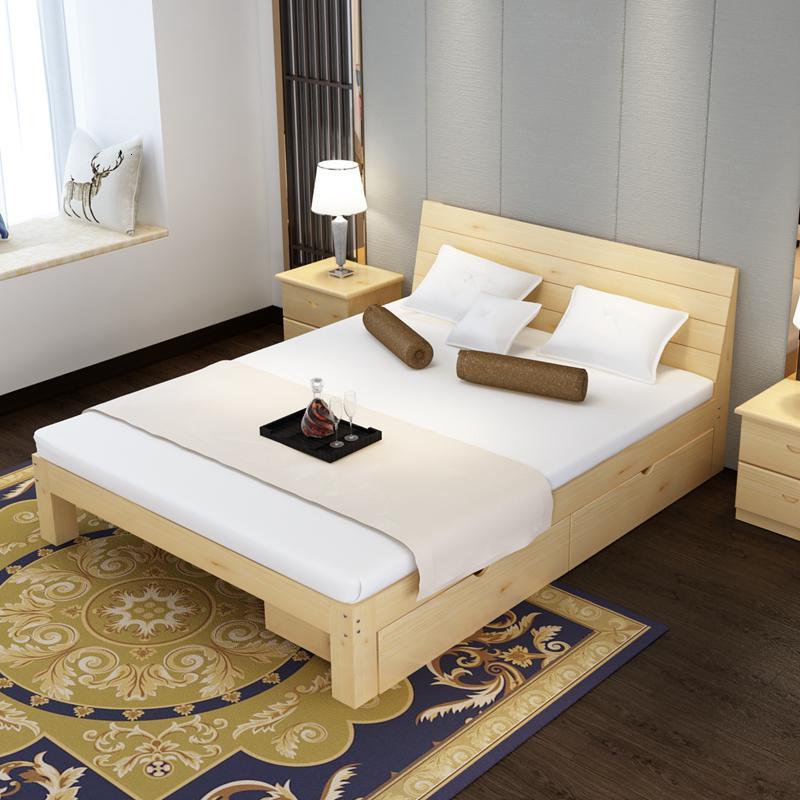 实木床简易组合床闪电客木质成人18m单层家用松木床子母床主卧双人床