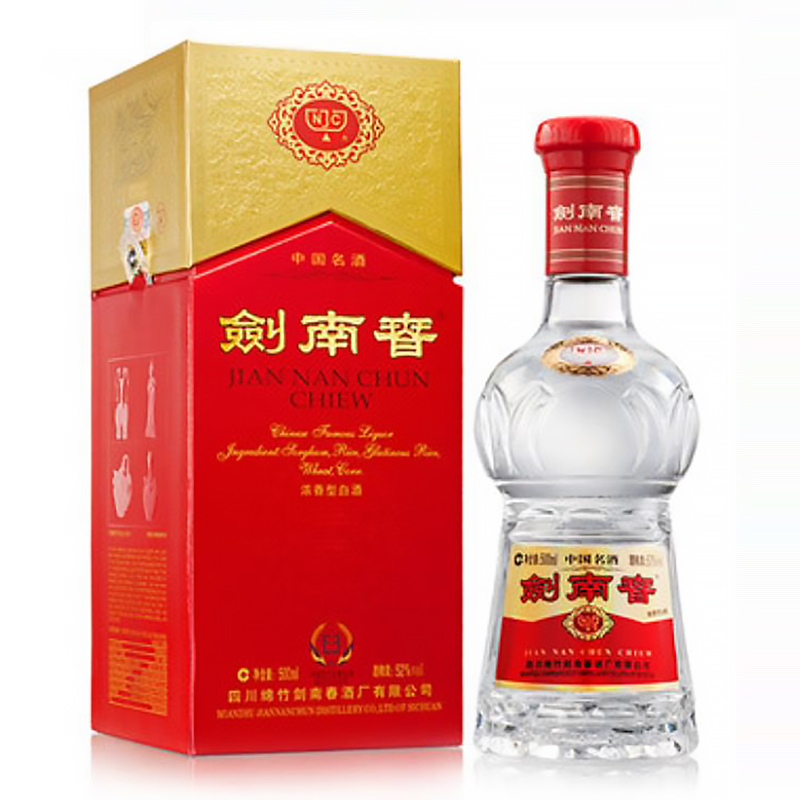 剑南春 水晶剑 52度浓香型白酒500ML(六瓶装)