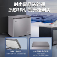 [无需除霜]海尔冰柜家用小型冷柜无需除霜一级能效冷藏冷冻转换保鲜柜速冻柜节能小冰箱 100升-40℃电脑控温钢板内胆