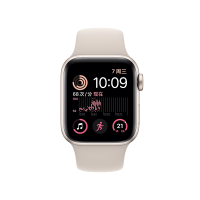 Apple Watch SE 2022款智能手表 40mm GPS版 星光色铝金属表壳 运动型表带