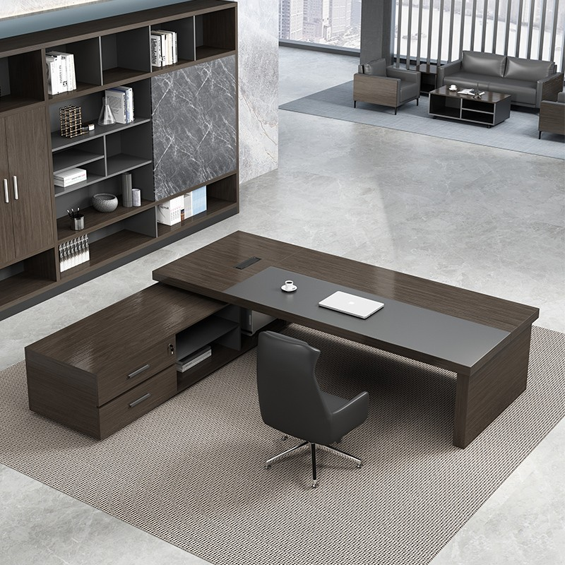 鑫金虎老板桌简约大班台总裁桌主管桌板式经理桌老板办公桌现代班台24