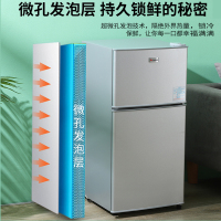 志高(CHIGO) BCD-128D 128升双门小冰箱 迷你两门小冰箱 家用冷藏冷冻小型电冰箱(星光银)