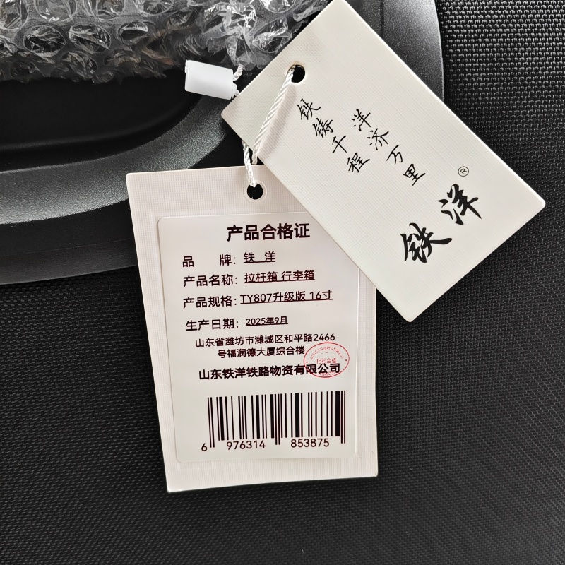 铁洋 拉杆箱 行李箱 TY807升级版 16寸 个高清大图