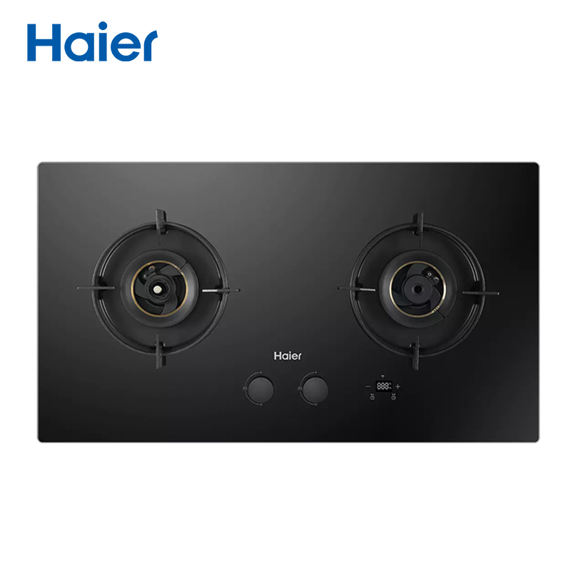 海尔(Haier)燃气灶5.0kW台嵌两用钢化玻璃燃气灶JZT-QHA938U(12T)智慧防干烧瞬燃点火系统