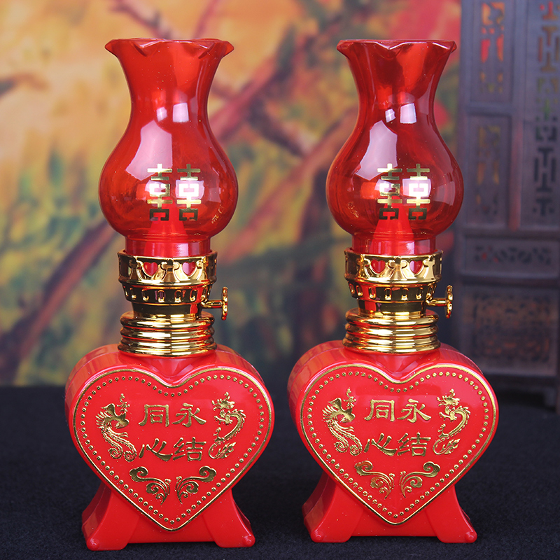 结婚用品龙凤子孙灯新居乔迁ciaa入宅led电池灯床头灯婚庆双喜灯一对