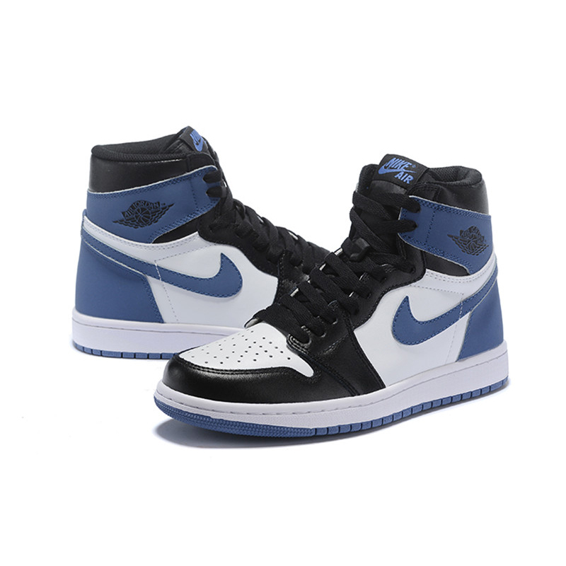jordan1aj1黑白浅蓝色中帮男子运动休闲篮球板鞋跑鞋852542400