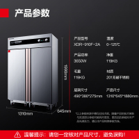德玛仕(DEMASHI)商用消毒柜 热风循环双开门不锈钢立式厨房饭店用消毒碗柜XDR910F-2A(推车定制款)