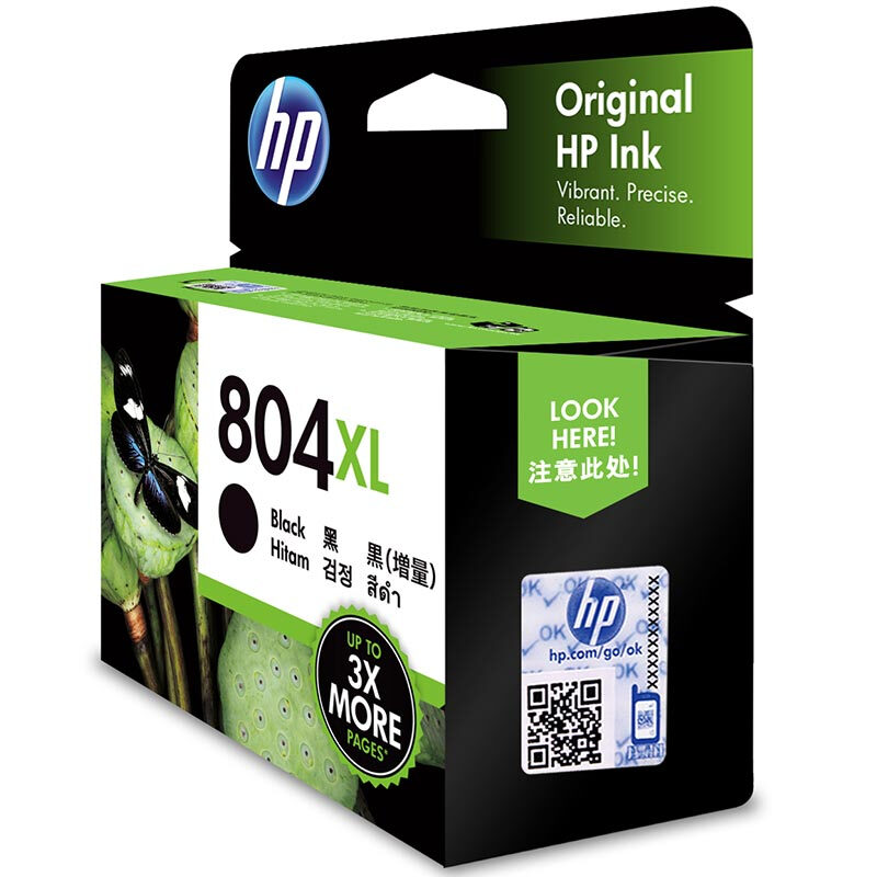 惠普(HP)T6N12AA 804XL 黑色墨盒(适用ENVY Photo 6220 6222 7120 7820)高清大图