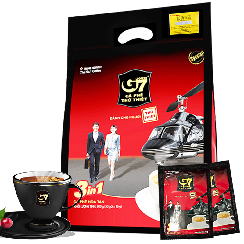 越南进口g7咖啡 越文版800克/袋装 三合一原味速溶咖啡50包