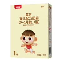 贝因美童享婴儿配方奶粉1段200g*1盒 原冠军宝贝