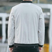 蓝缕金(LANLVJIN)男士夹克春秋季新品大码修身棒球服青年棒球领开衫拉链收口袖外套男韩版休闲夹克衫