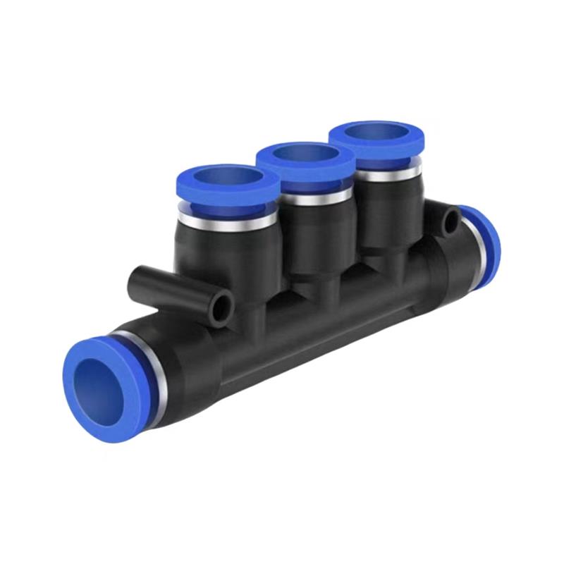 中锦科技气管快速接头 五通接头 PK-12 个高清大图