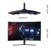 三星(SAMSUNG)C27HG70QQC 26.9英寸 2K高分液晶曲面显示器 144HZ专业电竞 量子点 电脑显示屏(HDMI*2+DP+音频)