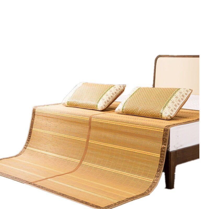 凉席竹席席三件套夏季双面折叠席单双人学生宿舍空调席儿童席高清大图
