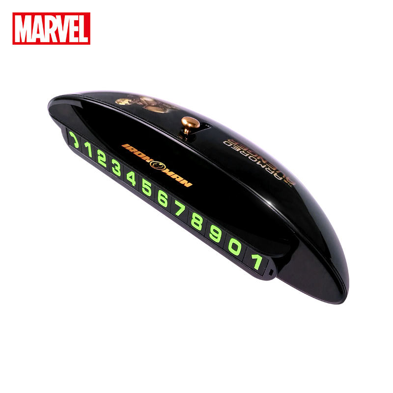 GiGi漫威Marvel车载临时停车牌 隐藏式夜光汽车停车号码牌挪车电话号码卡 汽车用品复仇者联盟钢铁侠M-058