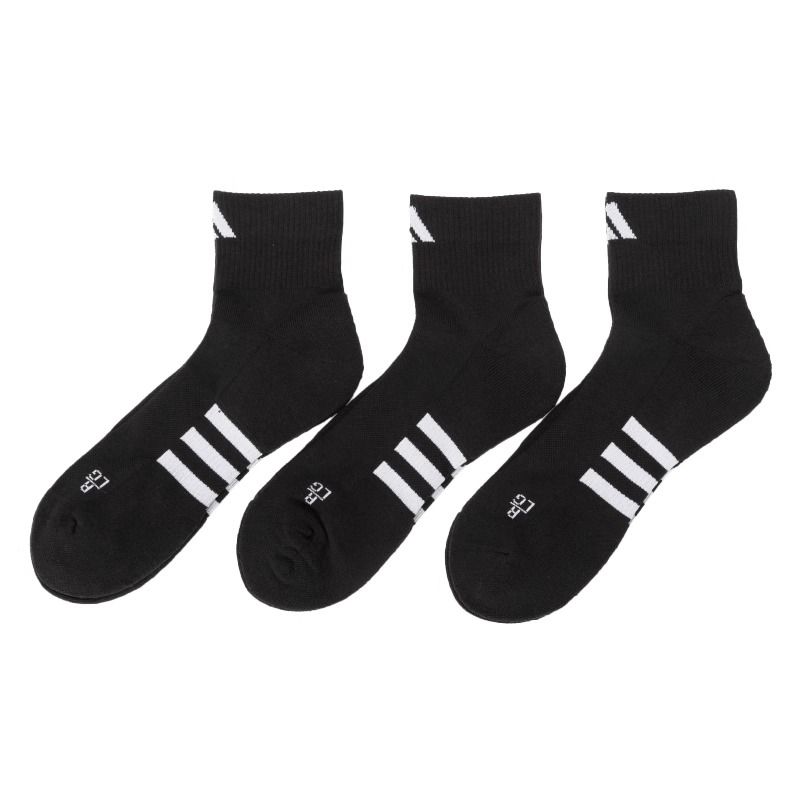 ADIDAS阿迪达斯袜子运动休闲舒适透气男女短袜三双装IC9519 CQA IC9519 M