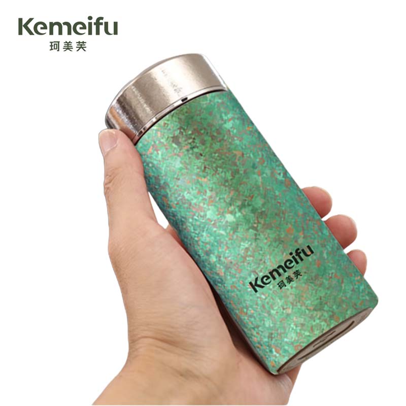 珂美芙 纯钛保温杯 冰晶绿200ml 个高清大图